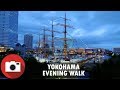 Yokohama waterfront evening walk. 4K