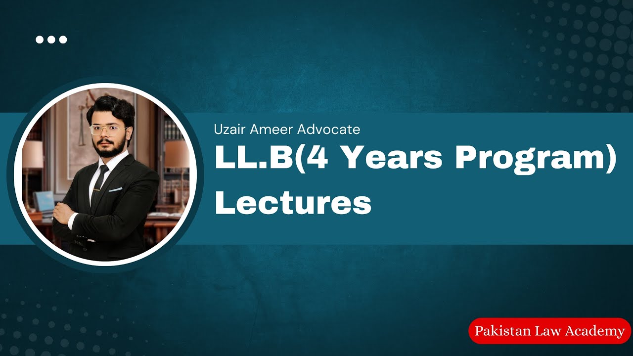 LL.B (4 Years Program) Demo Lecture#1 | Introduction to Law & Legal System 