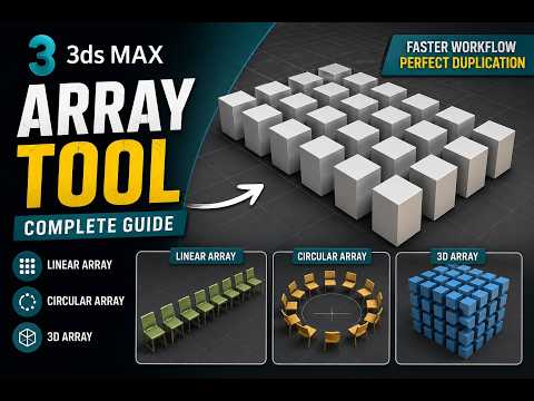 3ds Max Array Tool Tutorial | Dhyan Academy