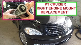 Chrysler Pt Cruiser Engine Mount Removal and Replacement!  Passenger Engine Mount  Vibration