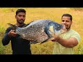 BIGGEST FRESH FISH FRIED PIECES | JUNGLE COOKING |