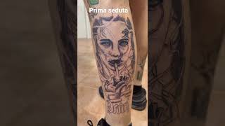 Tattoo in progress #shorts #tattoo #pain #kanji