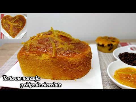 fluffy orange cake with chocolate chips /