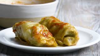 Instant Pot Beef and Rice Cabbage Rolls