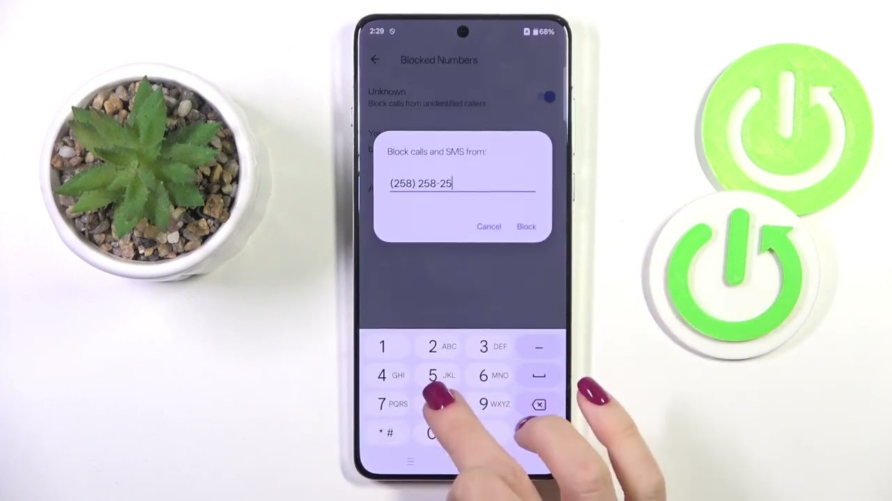Как заблокировать номер на OnePlus Ace 3 Pro