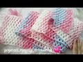كروشيه كوفية كوفيه كروشيه اسكارف بشلة واحدة بس وتكرار لسطر واحد سهلة جداeasy Crochet Scarf Shawl 