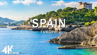 FLYING OVER SPAIN 4K UHD - Relaxing Music Along With Beautiful Nature Videos - 4K Video HD