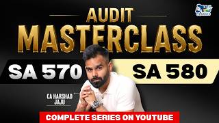 CA Inter Audit Masterclass | SA 570 & SA 580 | SA Revision Series on Youtube - CA Harshad Jaju