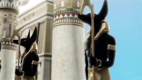 Anubis By Egyptian Columns Loop Stock Motion Graphics