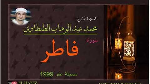 الشيخ محمد عبد الوهاب الطنطاوى - سورة فاطر -1999