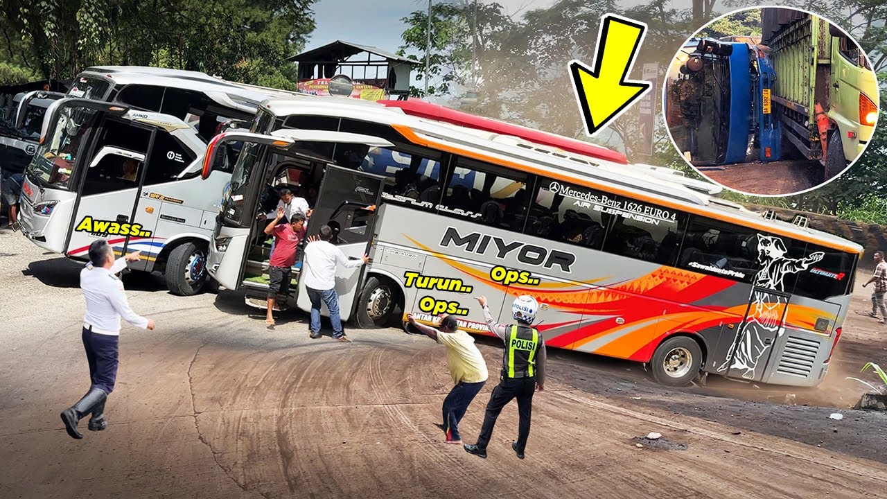 KEPANIKAN TAK TERBENDUNG !!! Hal Tak Terduga Terjadi Kru Dan Penumpang Bus Turun di Sitinjau Lauik