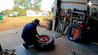 Replacing front Kubota Tractor tires