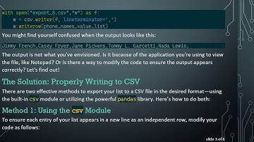How to Export a List to CSV in One Column Using Python