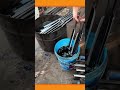 Soaking Sharpened Knife in Special Solution to Enhance Blade Color and Finis#construction #metalwork