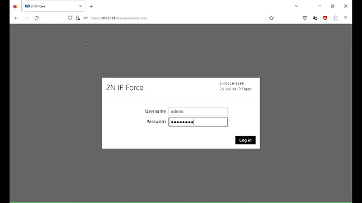 How to Update Firmware - 2N IP Intercom