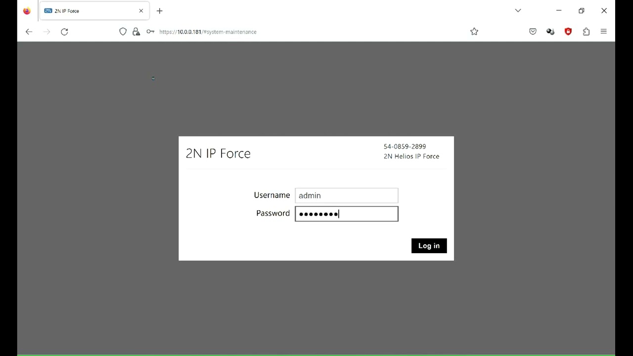 How to Update Firmware - 2N IP Intercom