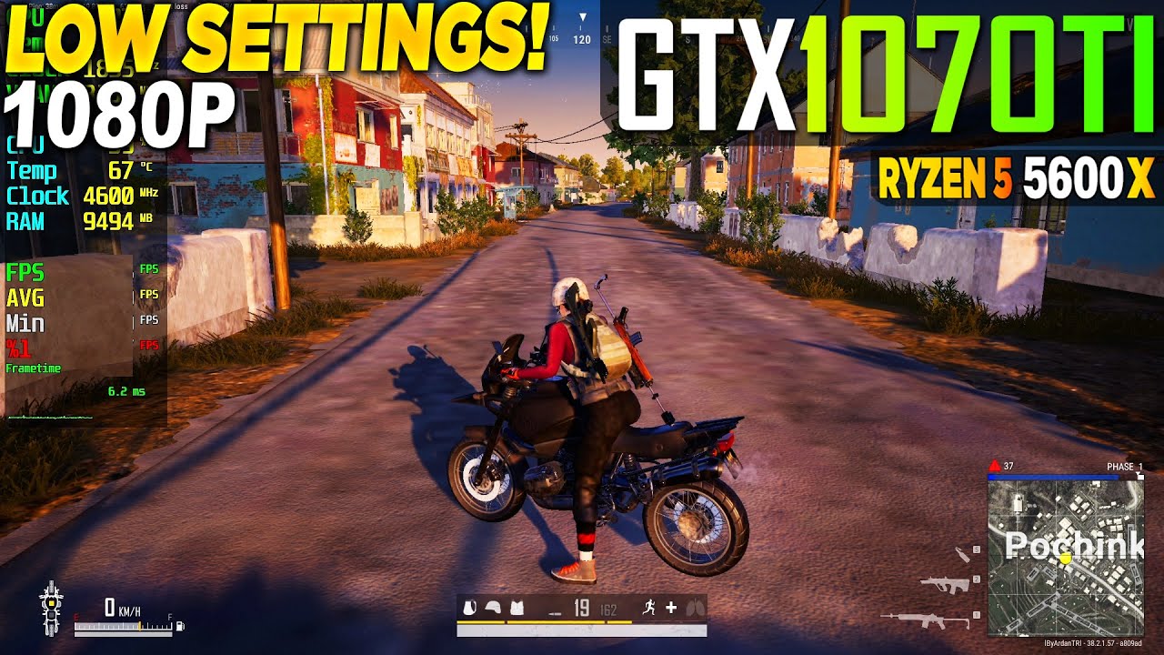 PUBG GTX 1070 Tİ + Ryzen 5 5600x - 1080p Very Low, - YouTube