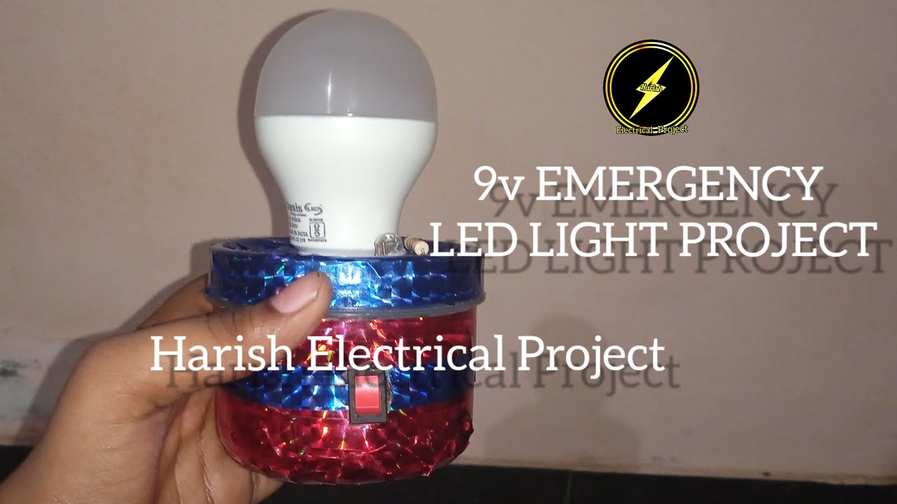9v EMERGENCY LED LIGHT PROJECT 