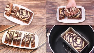 Marble cake recipe | zebra chocolate eggless & without oven