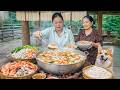 How to Make Mixed Stir-Fried Noodles with Seafood and Meat to Sell - Rural Life - Cooking Skill