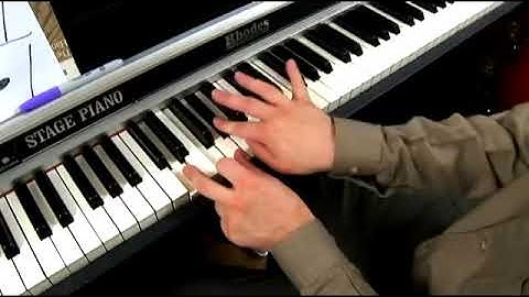 Playing 1st Chord of D Major Blues Scale on Piano