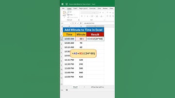 How to Add Minutes to Time in Excel #excelbasic #excel #shorts