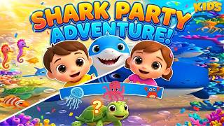 SPLASH & SHAKE! Happy Little Shark’s Giant Bubble Party! (3D Nursery Rhyme)| Kids Song