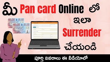 How to Surrender Double PAN Card  Online & Offline with NSDL Portal | Pan Card Cancellation  Telugu