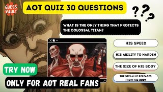 Attack on Titan Quiz -  Test Your Knowledge 30 Aot Trivia Questions screenshot 5