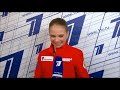 Alexandra Trusova / Test skates 2020 Interview after SP
