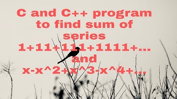 C and C++ program to find sum of series 1+11+111+1111+... and x-x^2+x^3-x^4+....