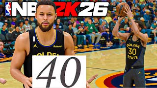 Steph Curry DROPS 40 in INSANE Overtime Game! NBA 2K26 Play Now Online #nba2k26 #playnowonline