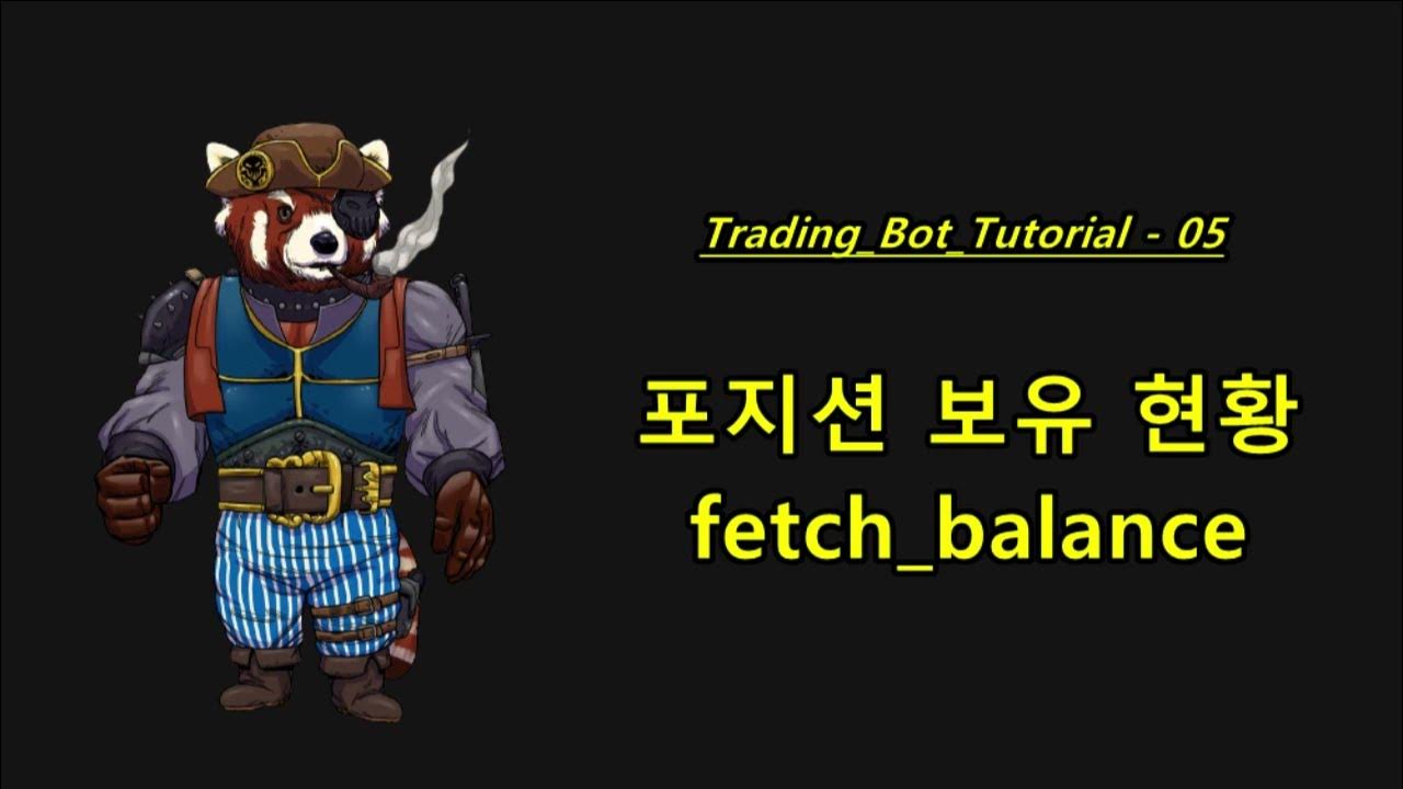 포지션 보유 현황(fetch balance, ccxt, python) - 트레이딩 봇 제작 튜토리얼 - YouTube