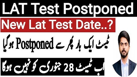 Lat Test Postponed 2024 || Lat Test Date New 2024 || Lat Test 2024  #lat2024