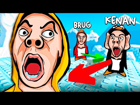 5 idiotas VS BATTLE ROYALE de PINGUIM no ROBLOX ( Knockout )