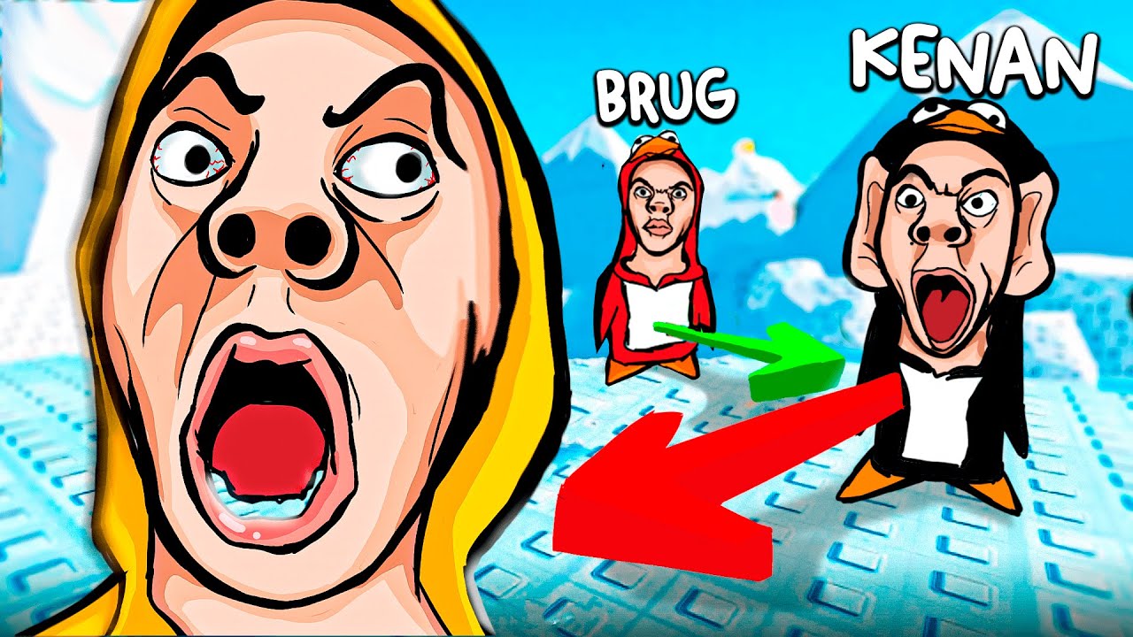 5 idiotas VS BATTLE ROYALE de PINGUIM no ROBLOX ( Knockout )