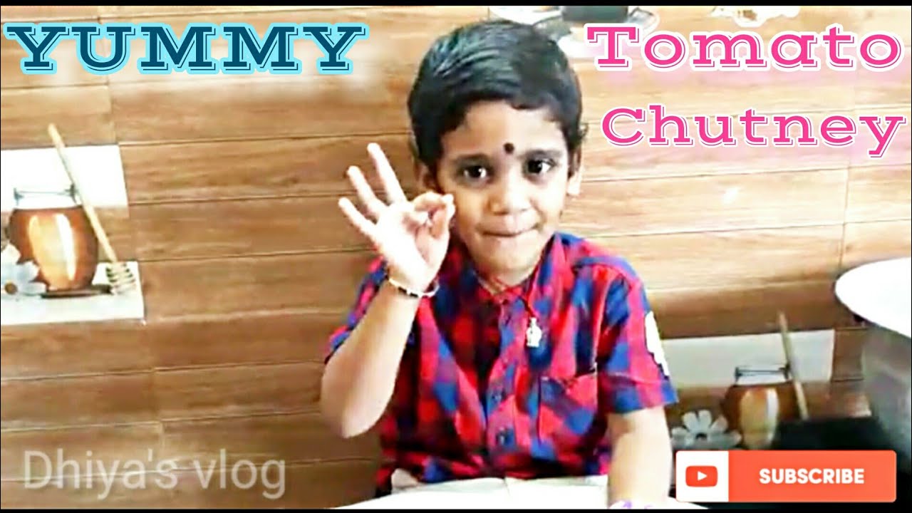 How to make tomato chutney in tamil!! 4yrs kid on real kitchenkids