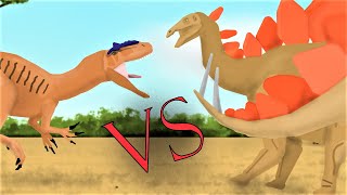 Allosaurus Vs Stegosaurus-Dinosaur Battle, Pivot Animation