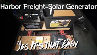 Build a Solar Generator from Harbor Freight off the shelf parts?