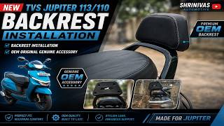 TVS Jupiter 113 DIY Backrest Installation | OEM Original Accessory