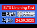 IELTS LISTENING PRACTICE TEST 2023 WITH ANSWERS | 24.09.2023
