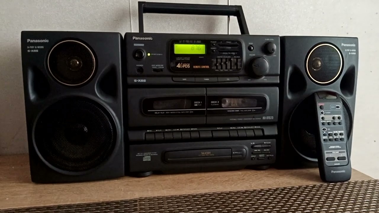 Panasonic RX DT 670 sound demonstrated cassette bombox звучание