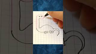 How to draw dinosaur by letter P | shorts youtubeshorts letterdrawing dinosaurdrawing