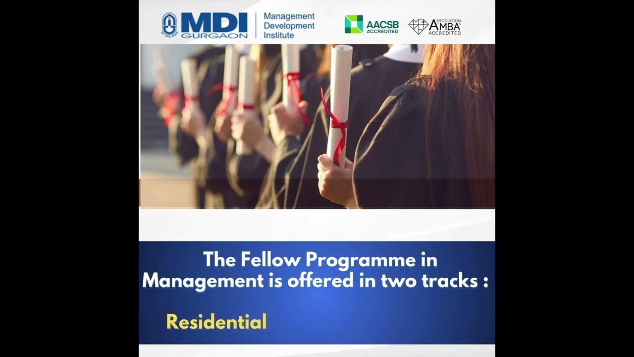 Fellow programme in management fpm at mdi gurgaon youtube