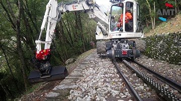 AMT CASE CX75-RR railroad excavator for geared railtrack (Zahnrad Zweiwege Raupenbagger)
