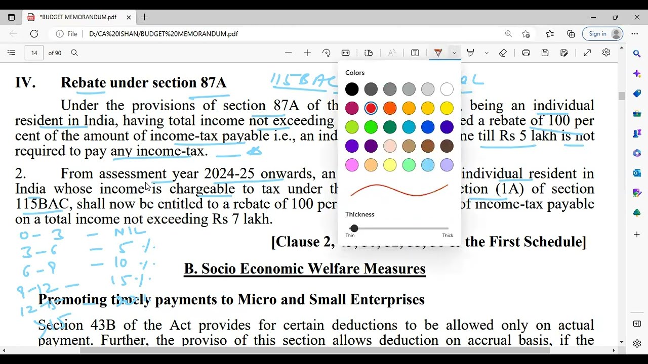  BUDGET 2023 REBATE UNDER SECTION 87A NO TAX UPTO 7 LACS YouTube