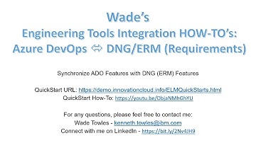 Integrate Azure DevOps and IBM Doors NextGen