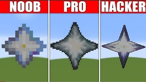 Pixel Art (NOOB vs PRO vs HACKER) Nether Star in Minecraft