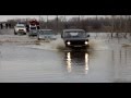 Бузулук паводок, дорога на Елшанку перед переездом, затопило дорогу.