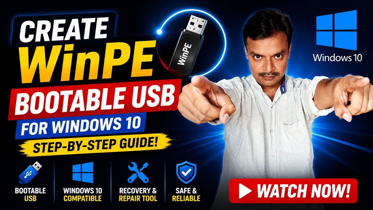 Create WinPE on USB drive | how to create a winpe boot usb windows 10 ...